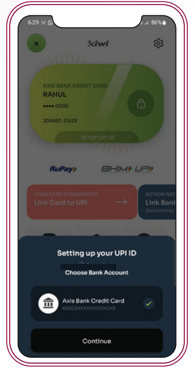 Kiwi Axis UPI Rupay 'Kwik' Credit Card App Review