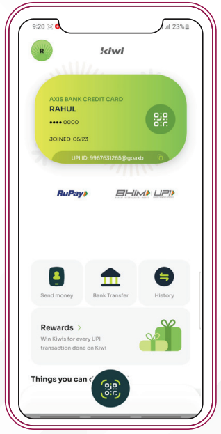 Kiwi Axis UPI Rupay 'Kwik' Credit Card App Review