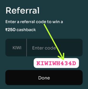 Kiwi Axis Credit Card App Referral Code