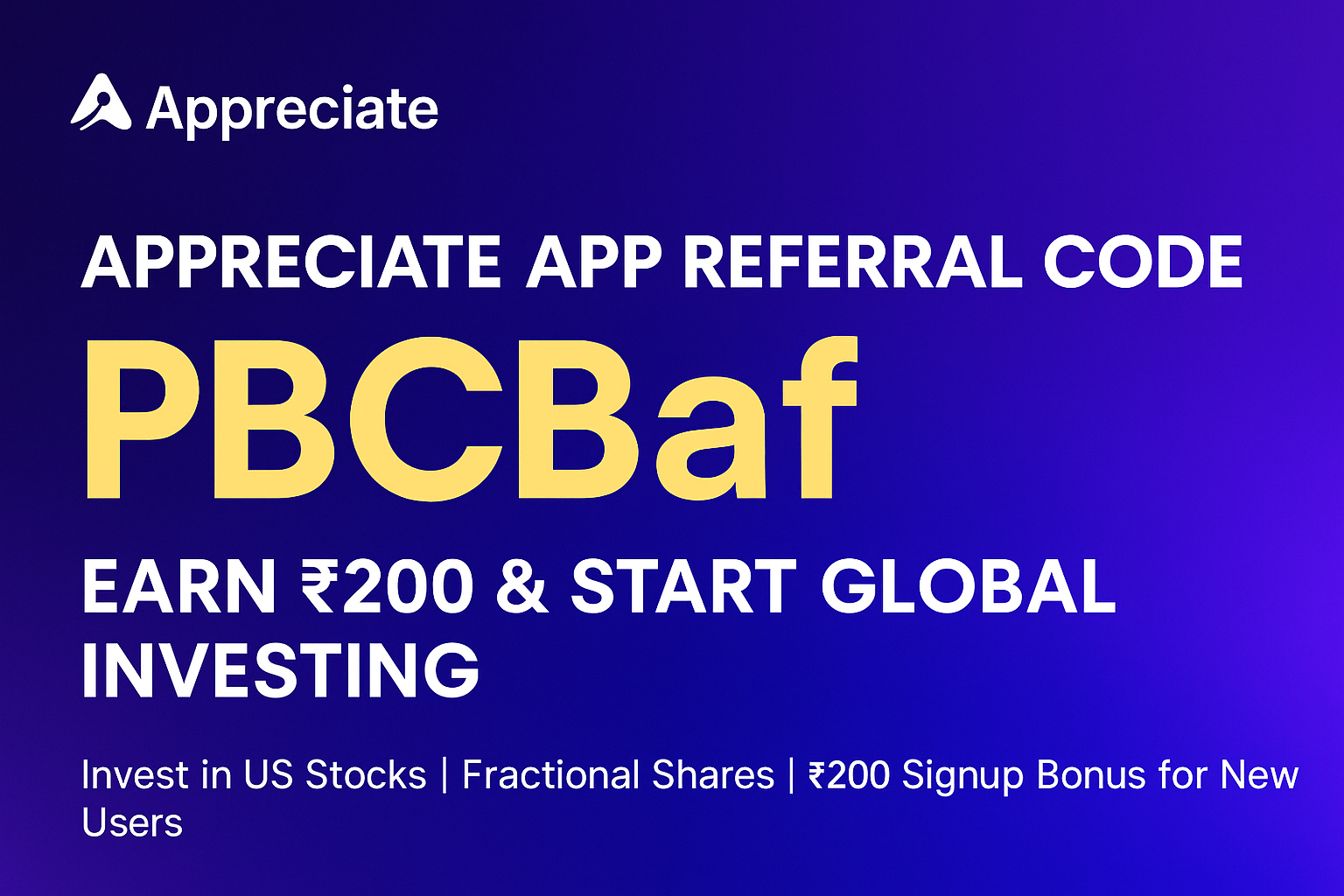 Appreciate App Referral Code