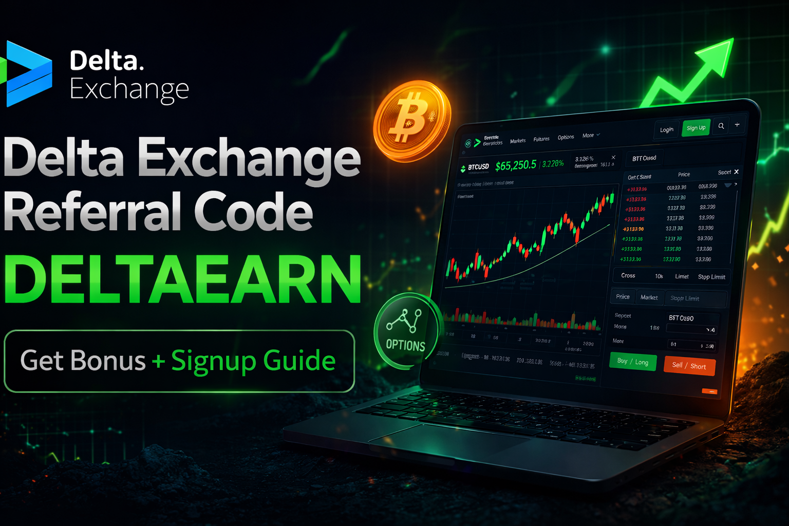 Delta Exchange Referral Code: DELTAEARN (2026) | Get Bonus + Full Signup Guide & Review