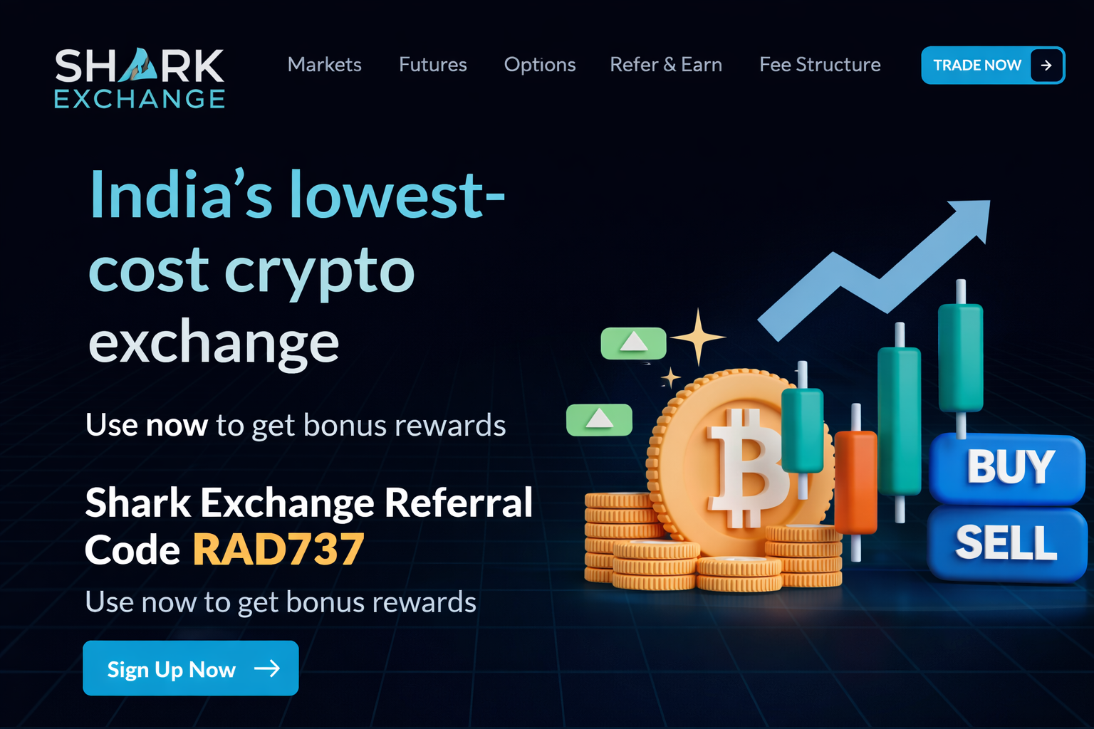 Shark Exchange Referral Code RAD737