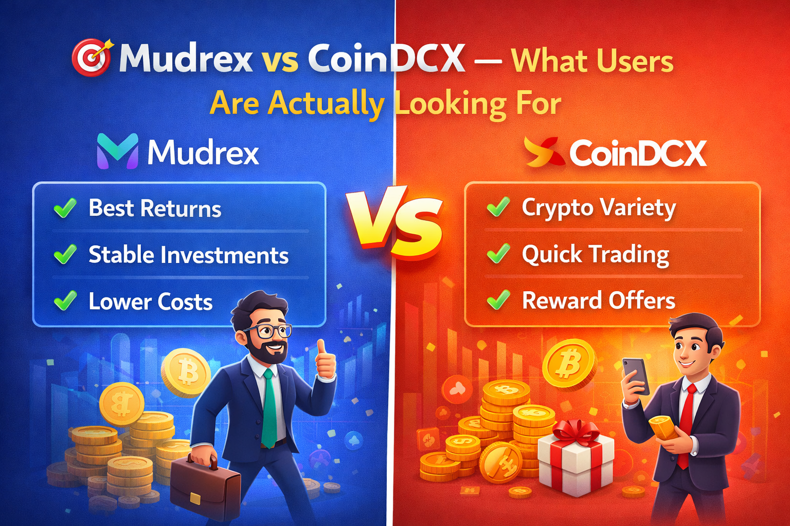 Mudrex vs CoinDCX — What Users Are Actually Looking For