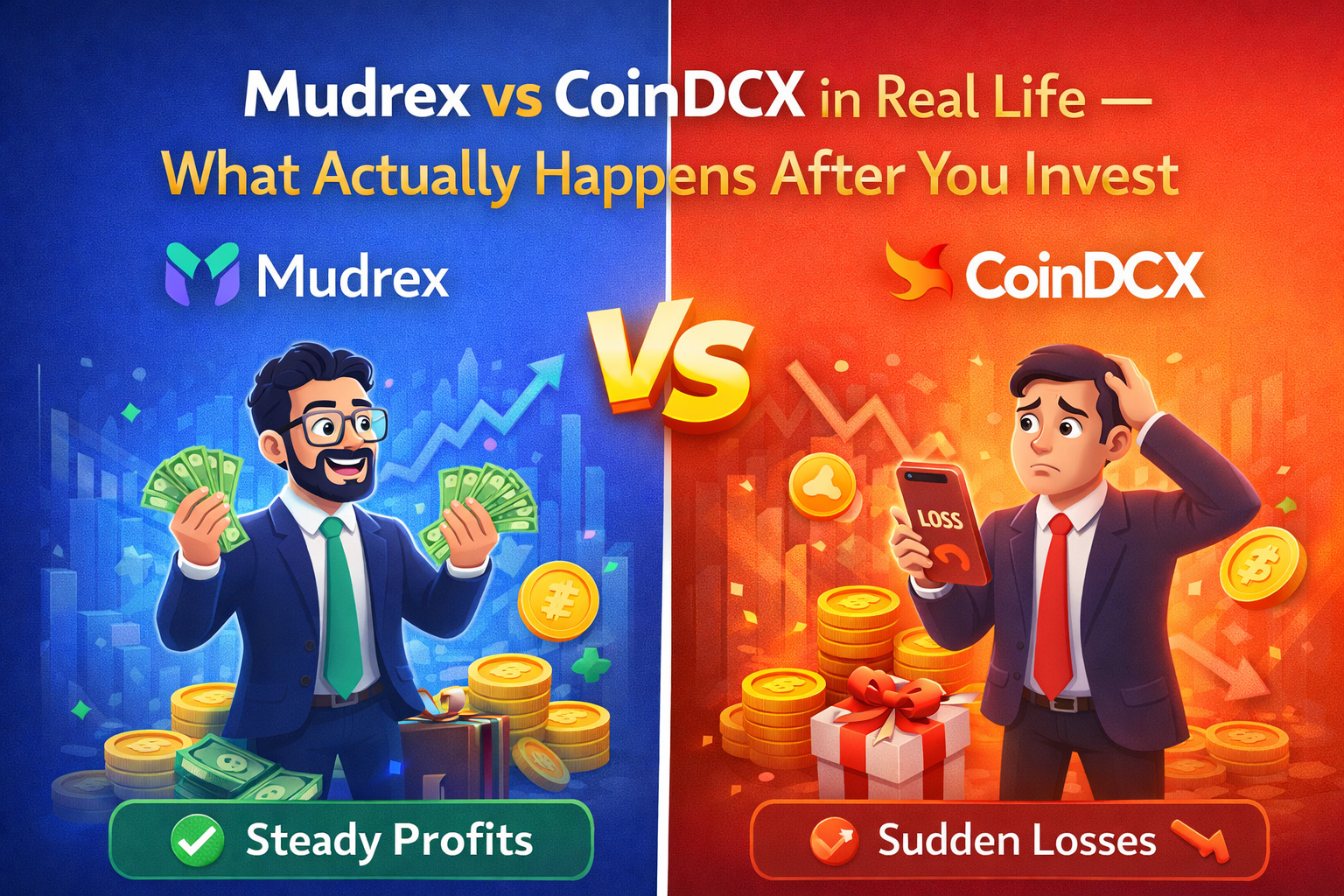 Mudrex vs CoinDCX in Real Life — What Actually Happens After You Invest