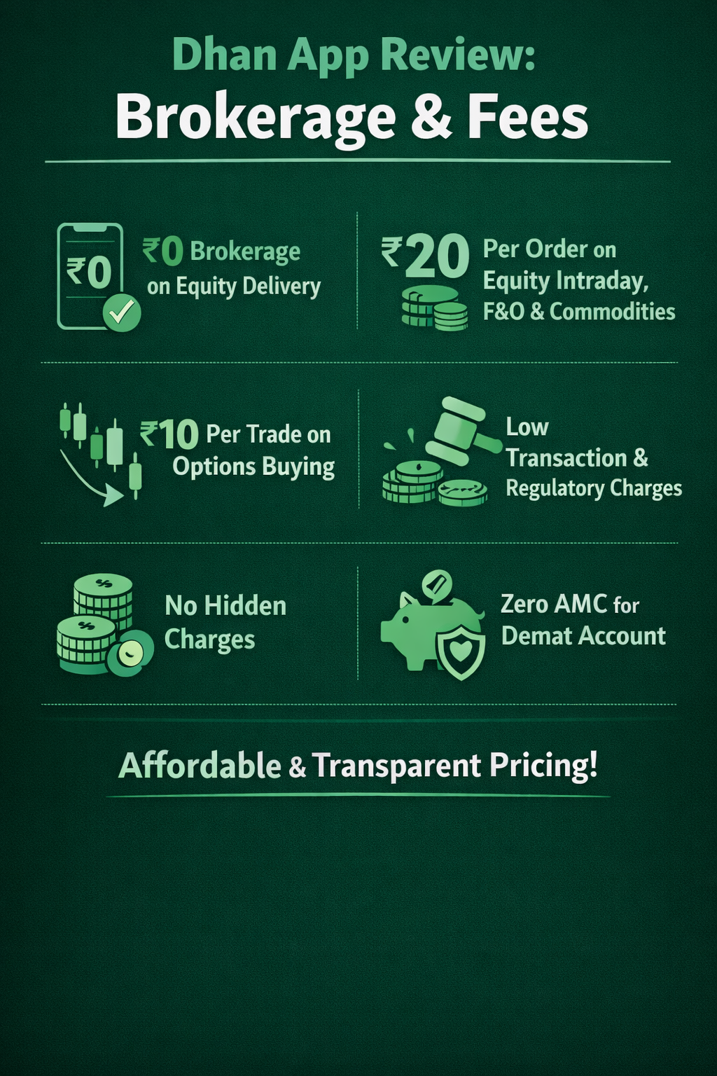 Dhan App Review Brokerage & Fees