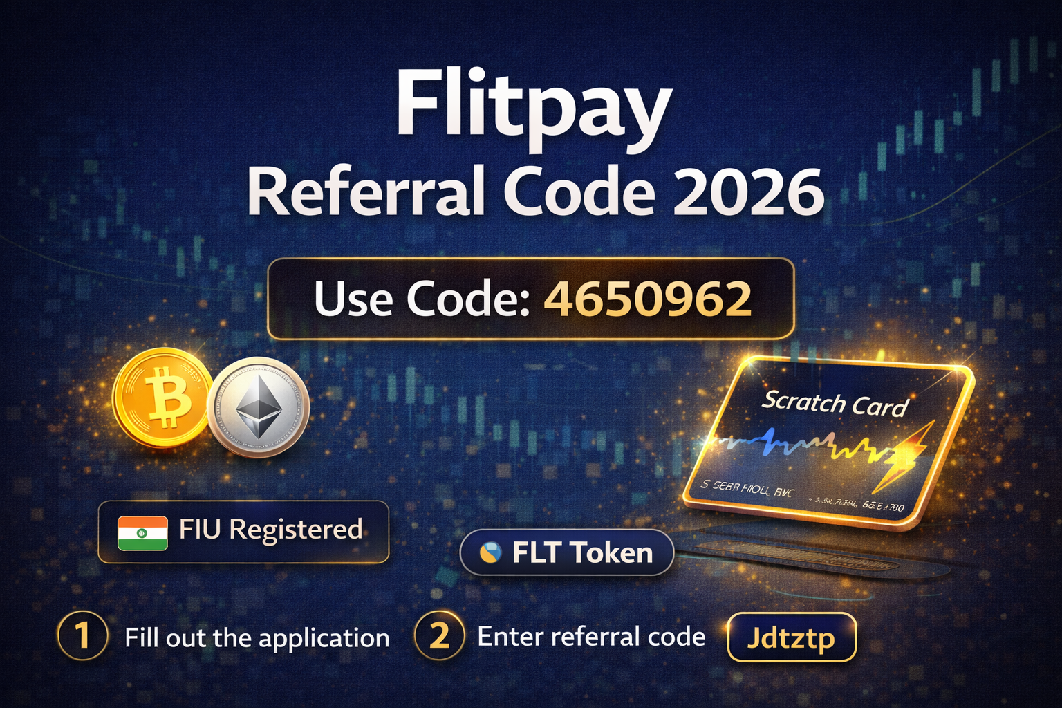 Flitpay Referral Code: 4650962 | Earn FLT Tokens + 50% Trading Commission