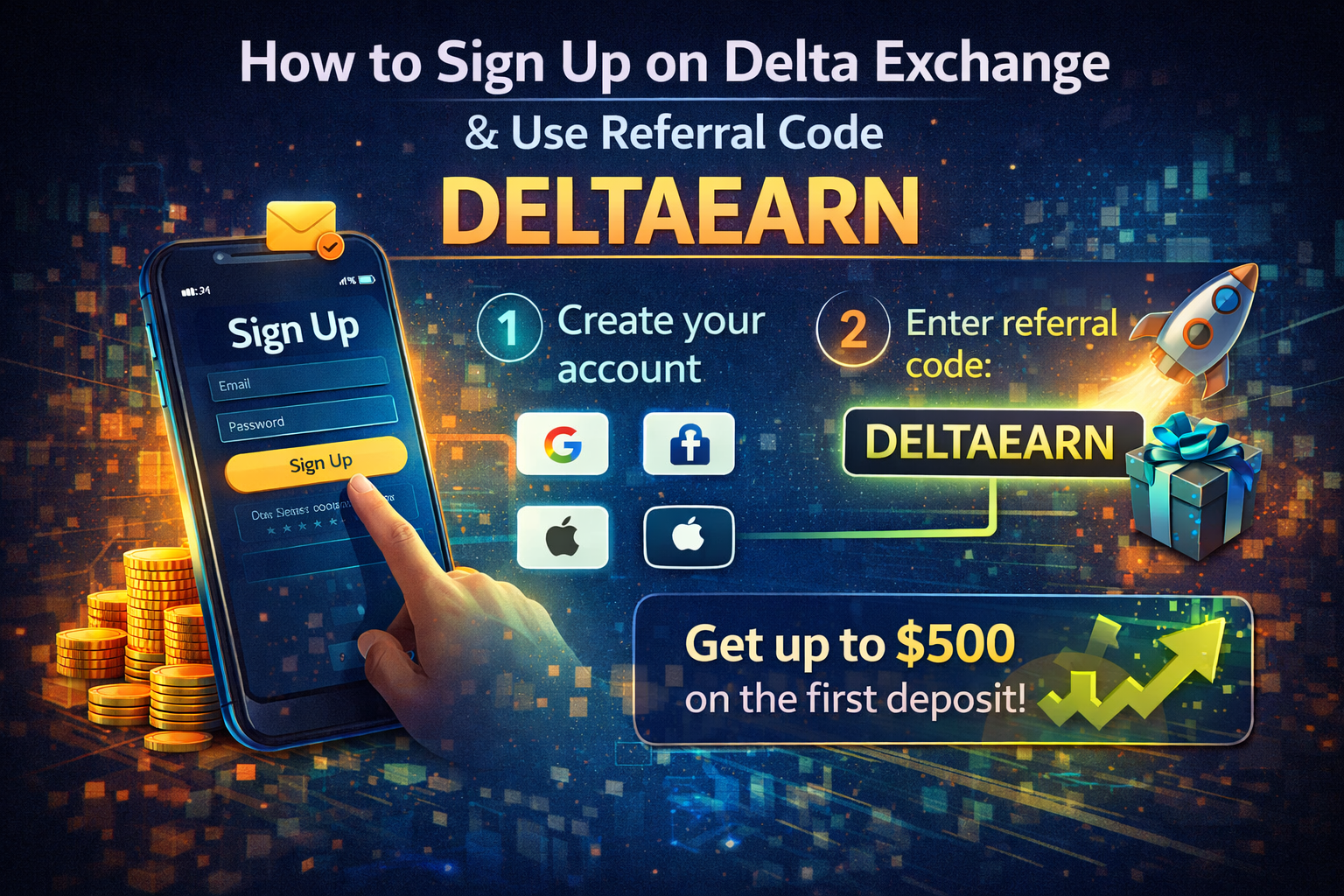 How to Sign Up on Delta Exchange & Use Referral Code DELTAEARN