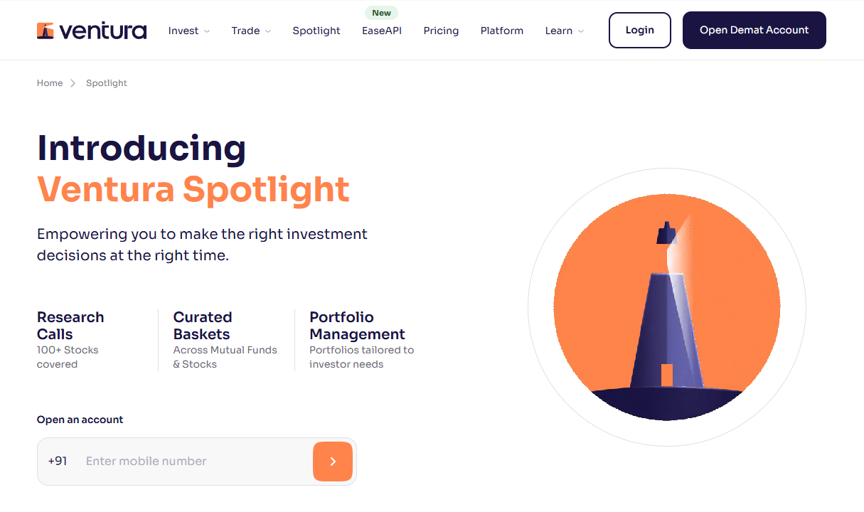 Ventura Securities Review 2026 — India's full-service stockbroker with ₹9 per order brokerage, zero AMC, and in-house research