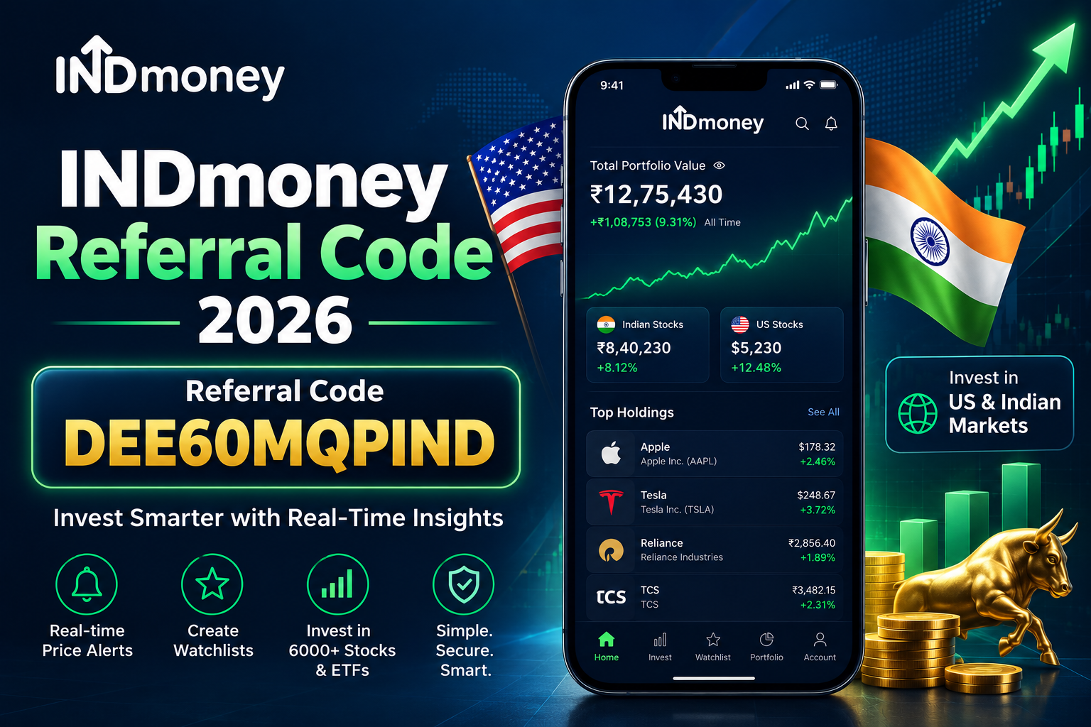 INDmoney Referral Code 2026 Use DEE60MQPIND and Start Investing Smarter